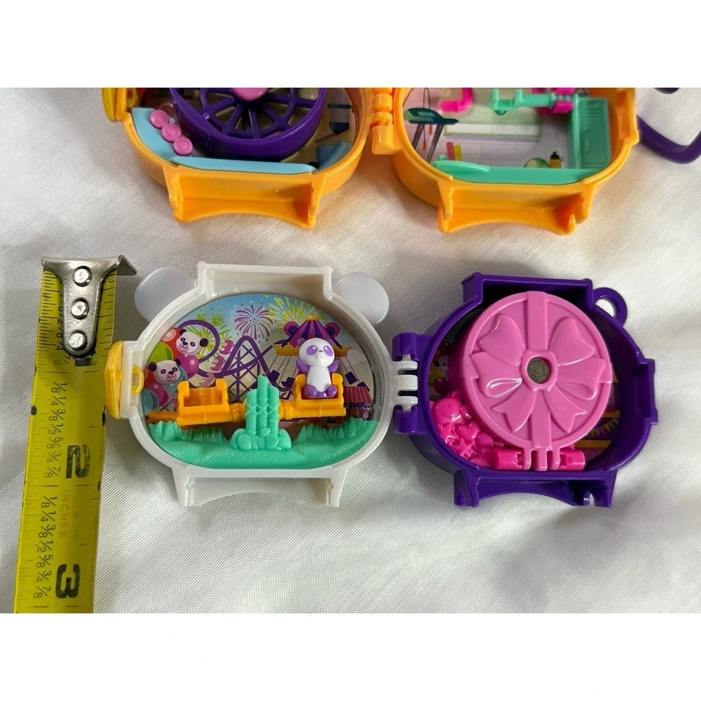 Lot Of 2 Polly Pocket Pet Connects Panda And Hamster Compact Playset 2021